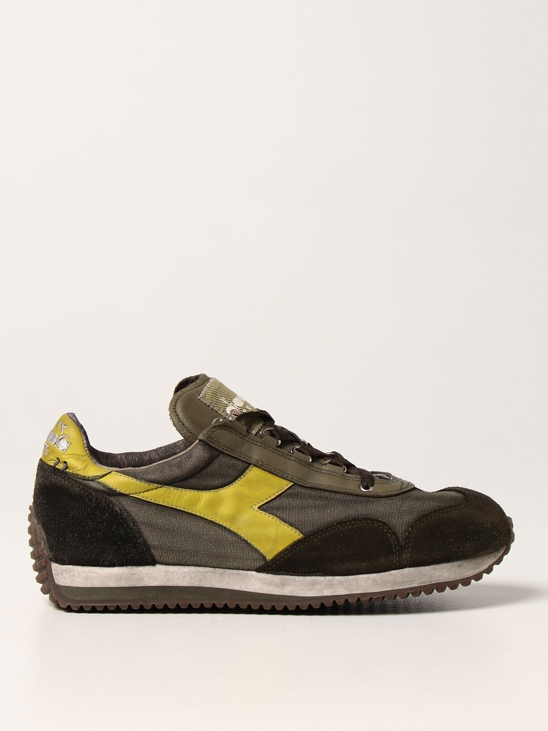 DIADORA HERITAGE: Equipe sneakers in nubuck - Olive | Diadora Heritage sneakers 201174736 online on