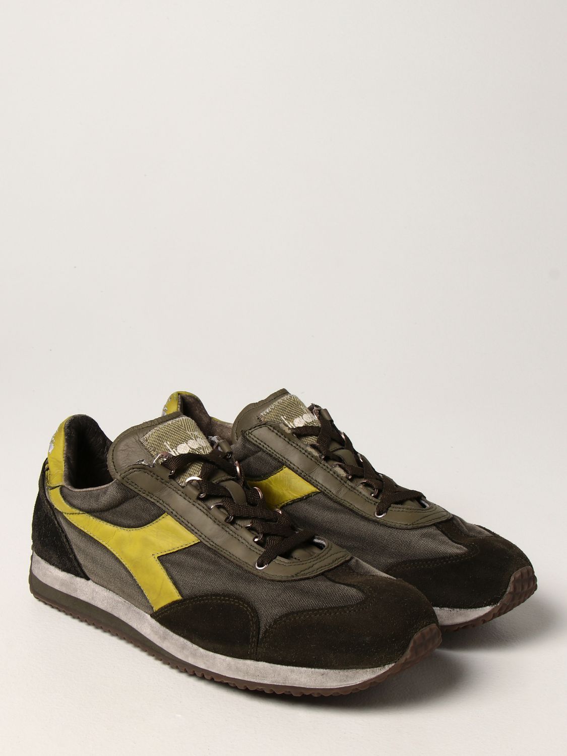 DIADORA HERITAGE: Equipe sneakers in nubuck - Olive | Diadora Heritage sneakers 201174736 online on