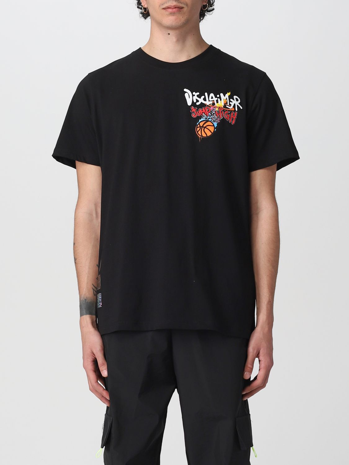 DISCLAIMER: cotton t-shirt with logo - Black | Disclaimer t-shirt 51562 ...