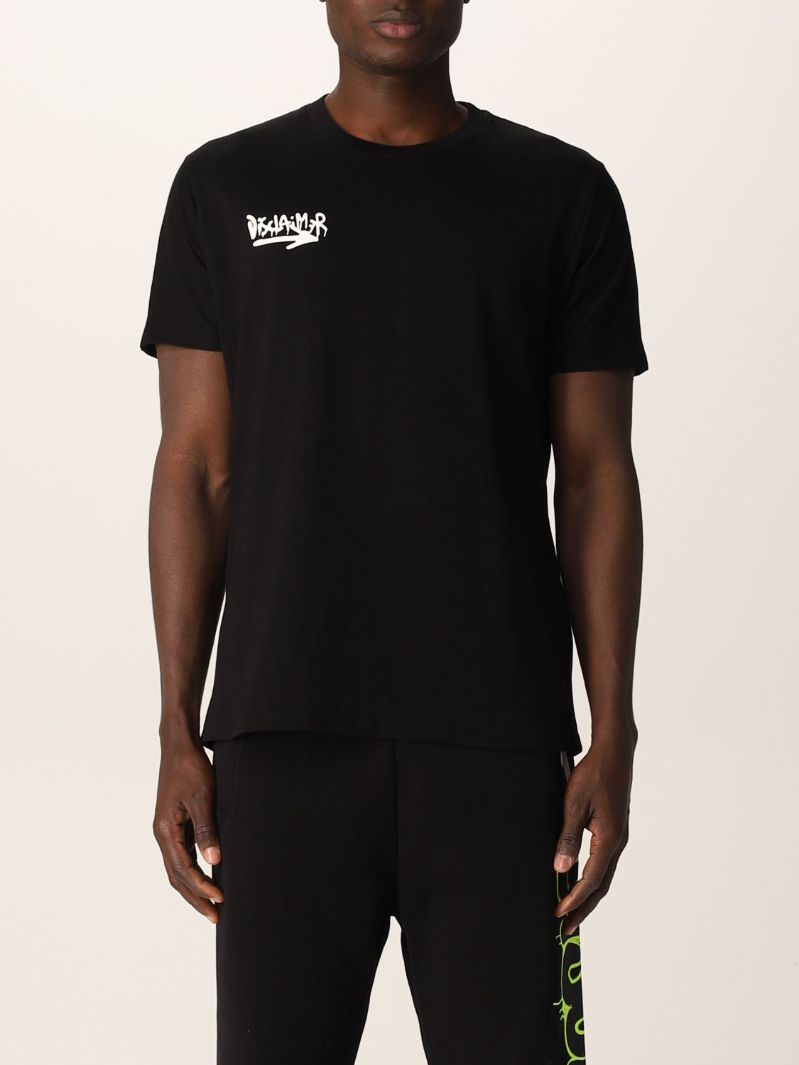 DISCLAIMER: cotton t-shirt with logo - Black | Disclaimer t-shirt 51554 ...