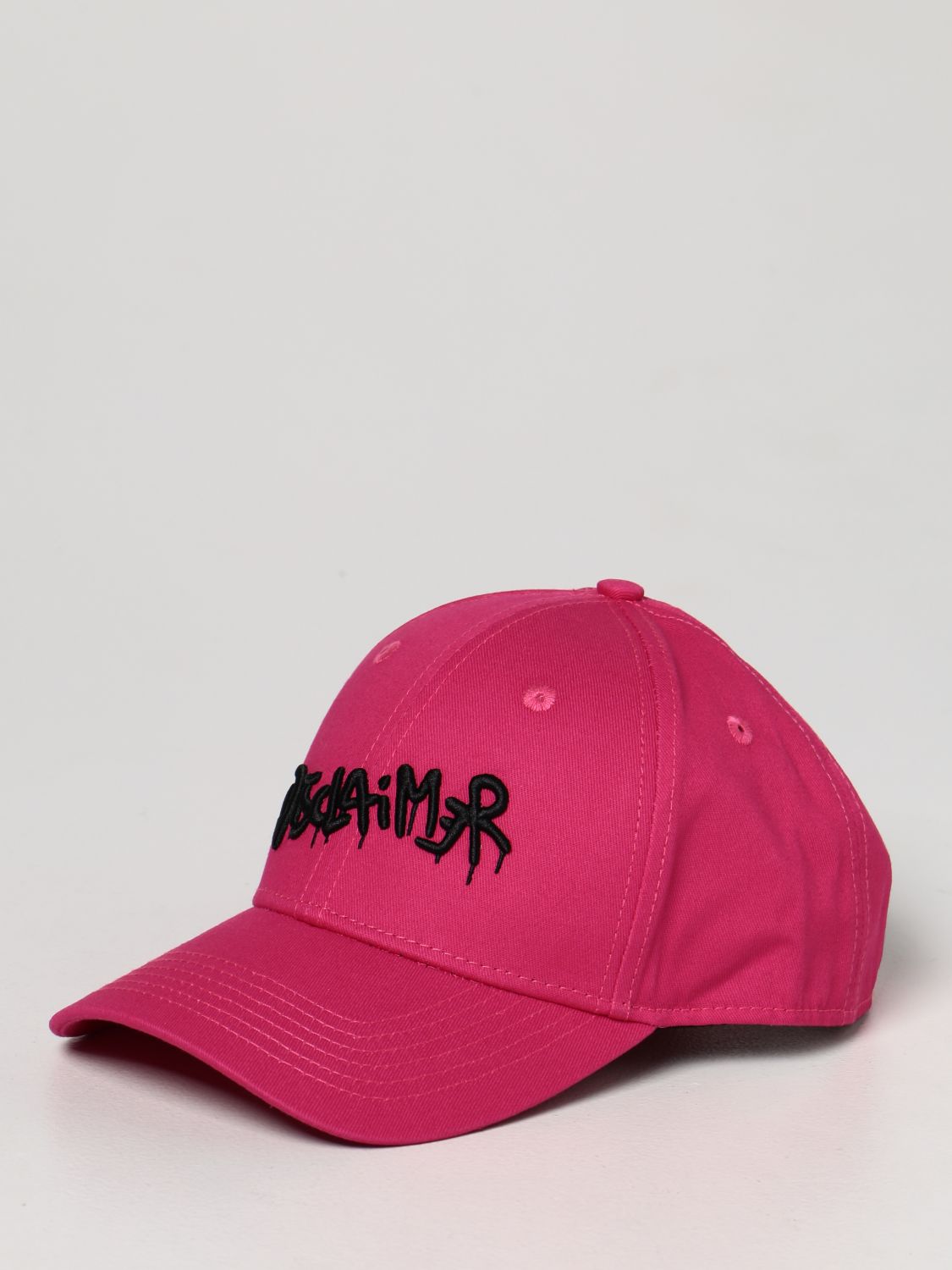 Hat Disclaimer: Disclaimer baseball cap with logo fuchsia 1