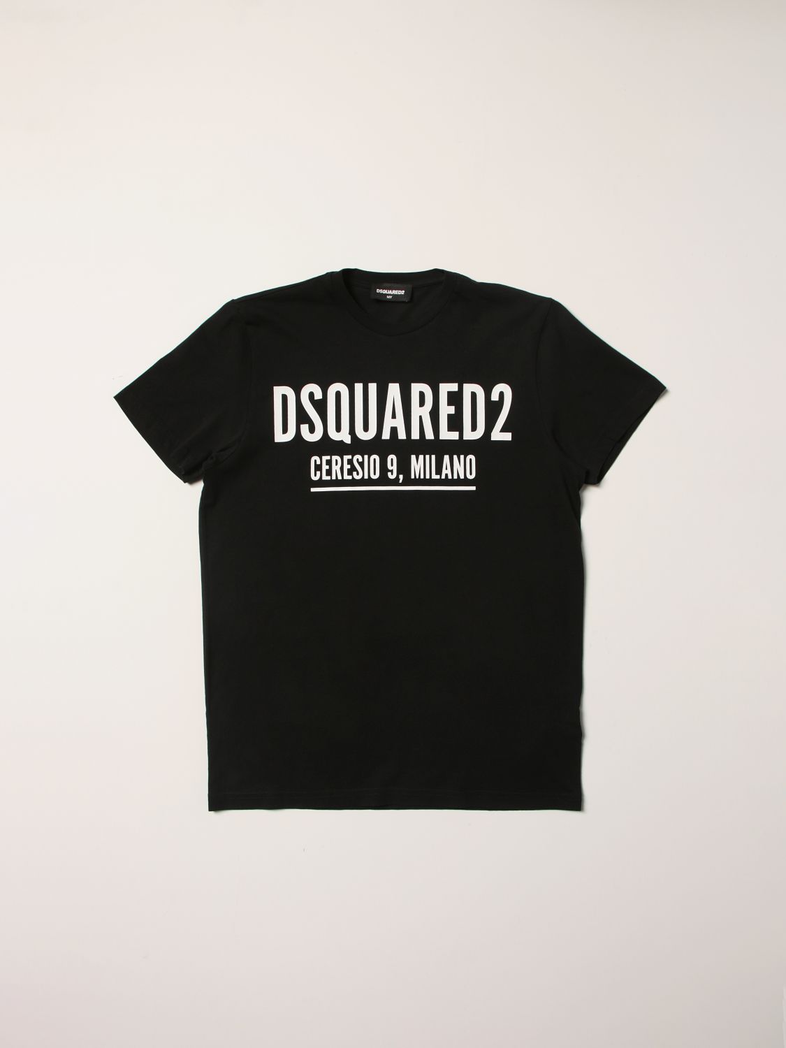 Dsquared2 Junior Outlet: T-shirt in cotton with logo - Black ...