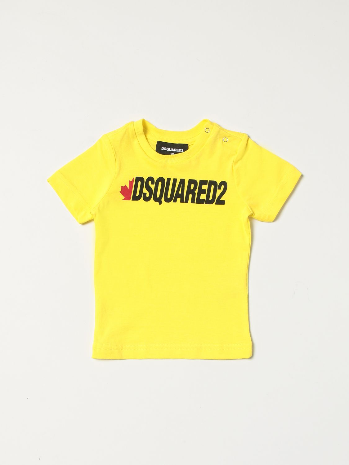Dsquared2 Junior Outlet: T-shirt in cotton with logo - Yellow ...