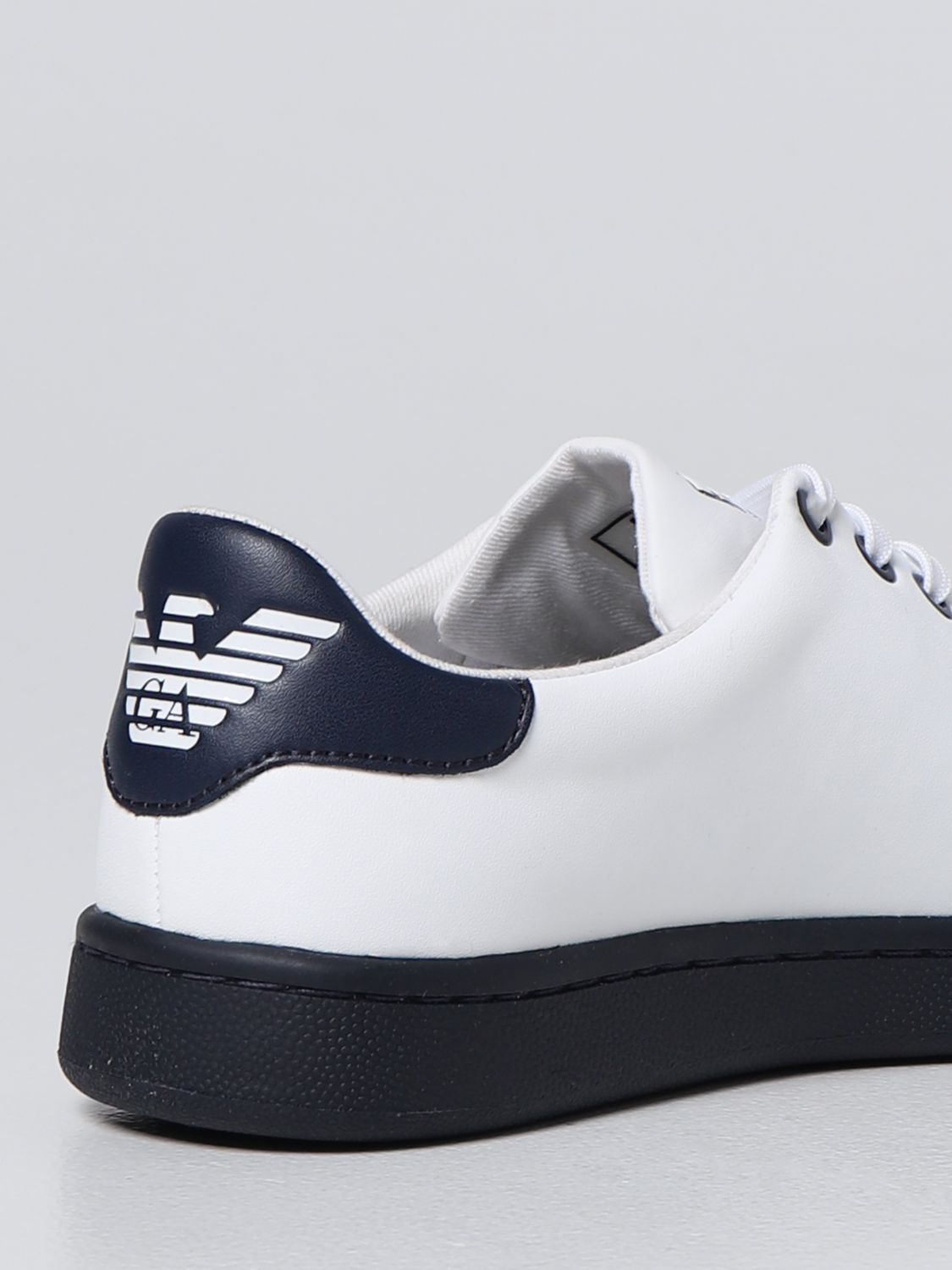 Scarpe Ea7: Sneakers EA7 in pelle gommata bianco 3