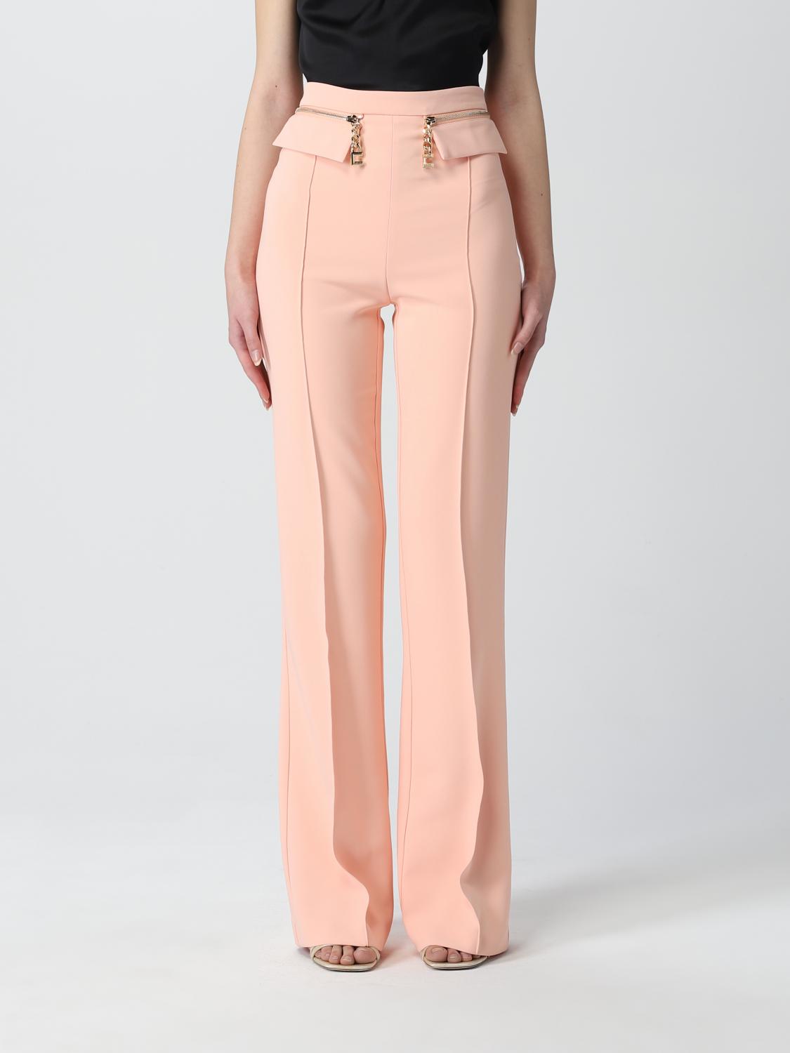 ELISABETTA FRANCHI: Pantalone in crêpe - Corallo | Pantalone Elisabetta  Franchi PA006 GIGLIO.COM