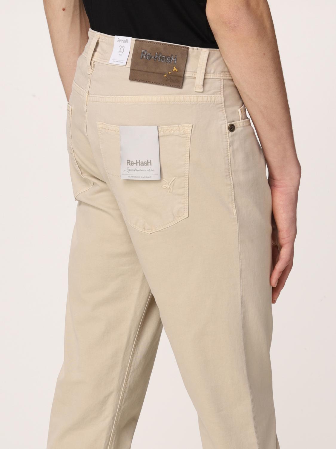 RE-HASH: Trousers men - Yellow Cream 
