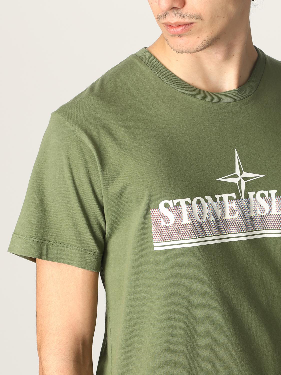 stone island olive t shirt