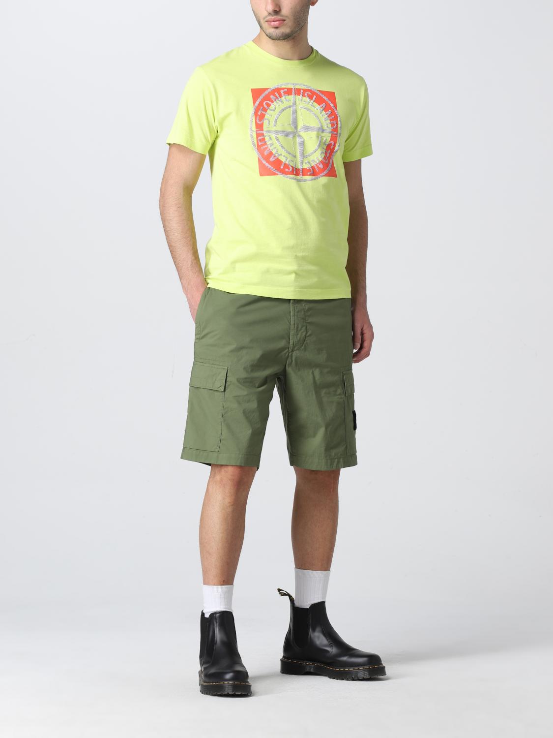 lemon stone island t shirt