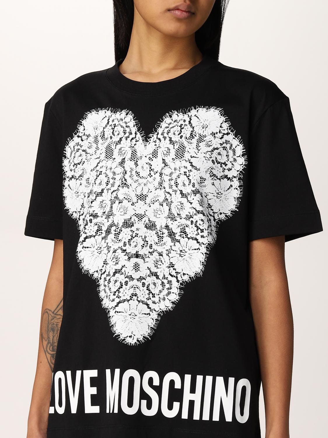 LOVE MOSCHINO: T-shirt with maxi heart 