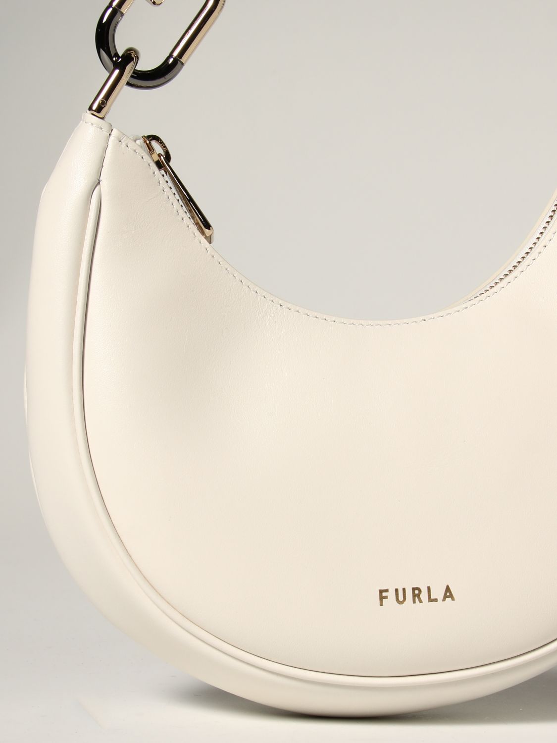 FURLA: Spring hobo bag in leather - Yellow  Furla shoulder bag  WB00475AX0733 online at