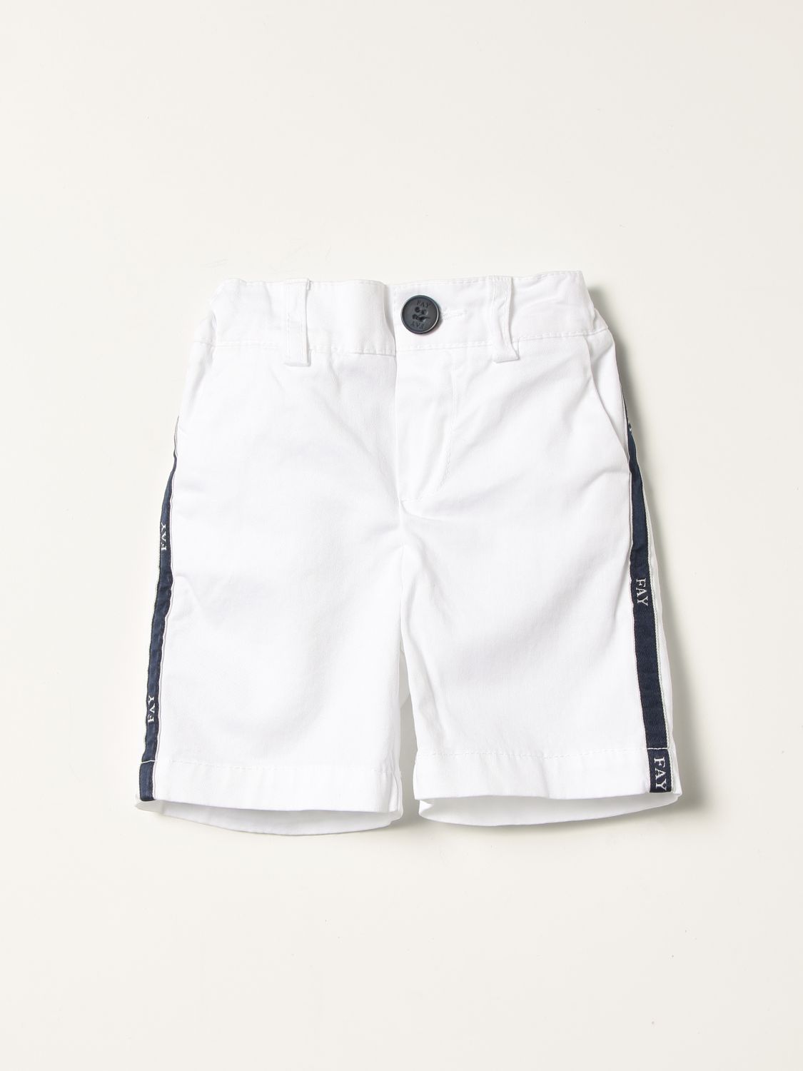 Outlet de Pantalones para bebé, Blanco Pantalones Cortos Fay 5Q6329G0031 en línea en GIGLIO.COM