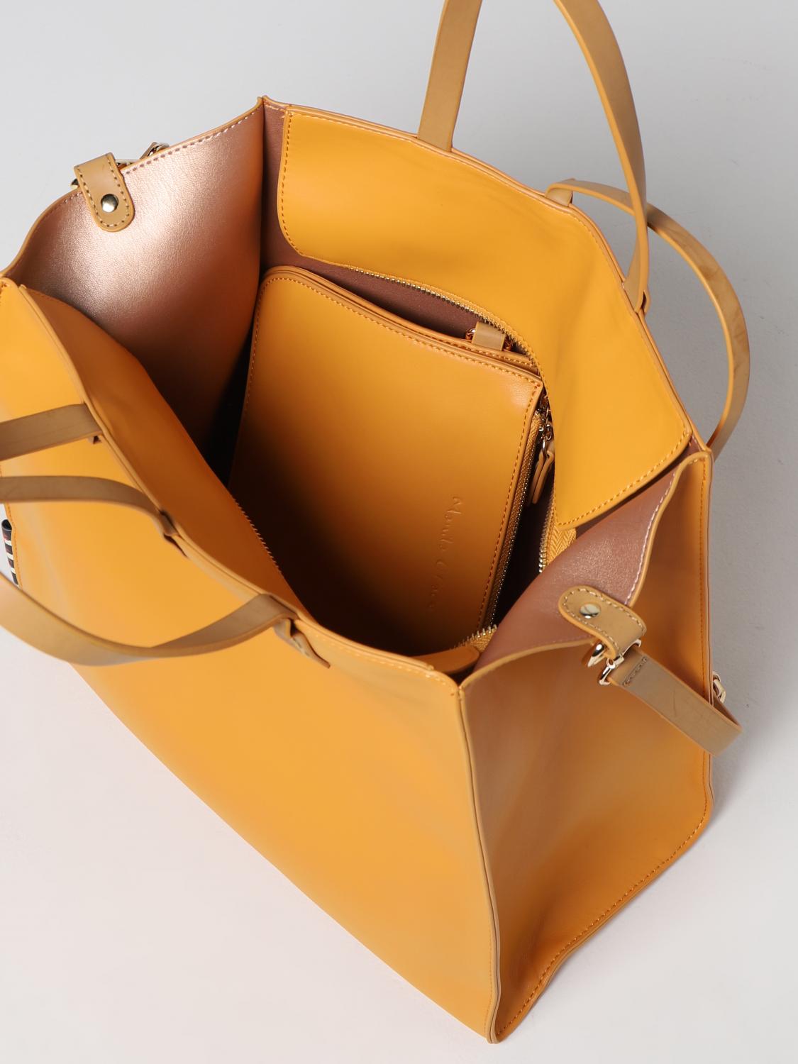 MANILA GRACE: Felicia tote bag in synthetic leather - Orange | Tote Bags Manila  Grace B807EU GIGLIO.COM