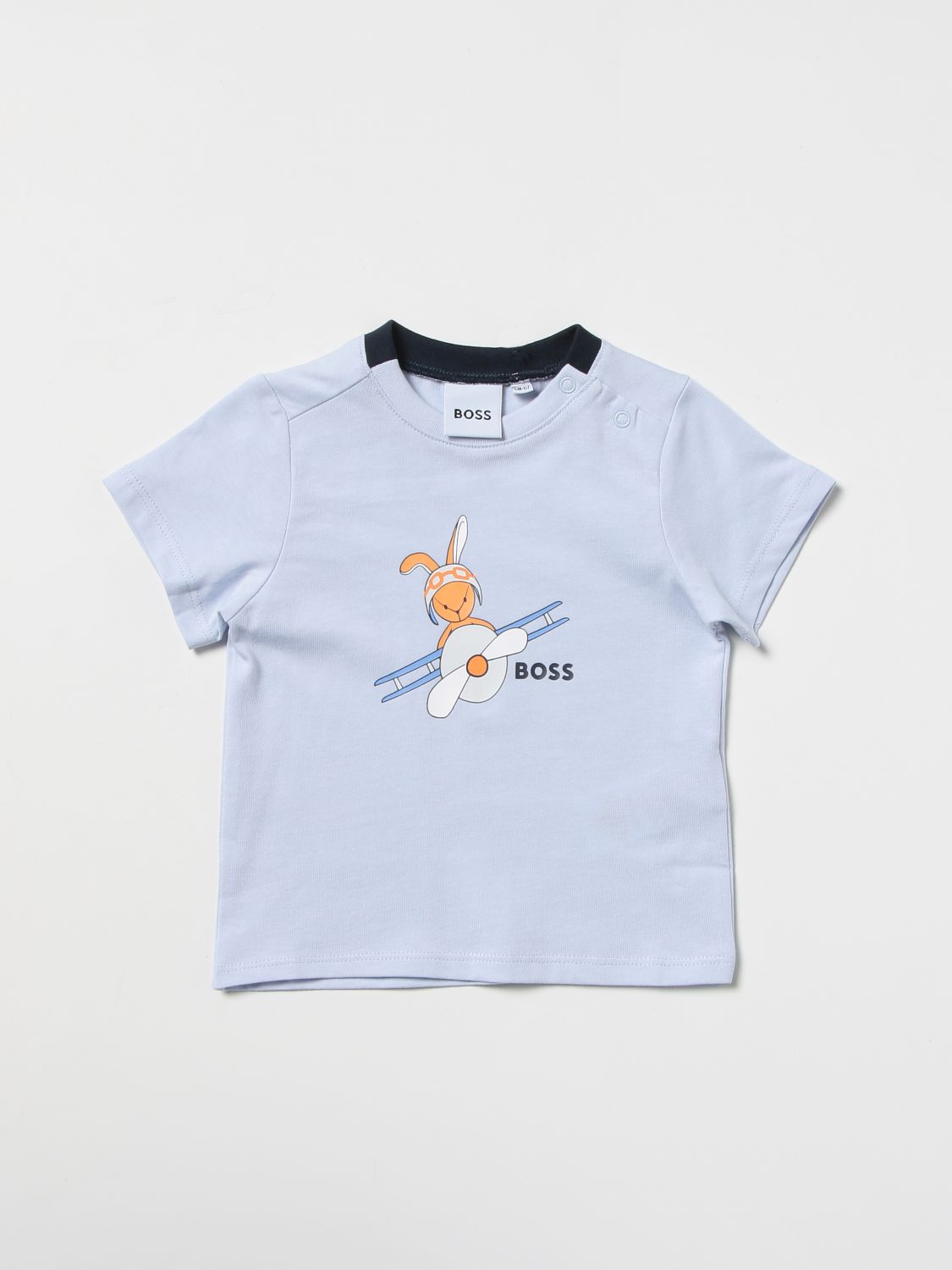 Hugo Boss Babies' T-shirt  Kids In Gnawed Blue