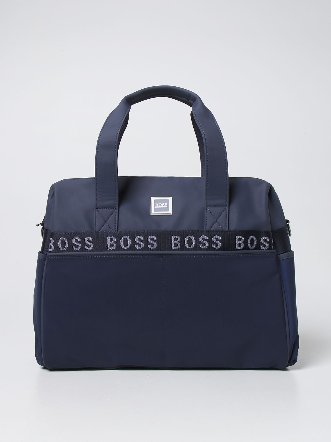 Hugo Boss Diaper Bag In Fabric And Synthetic Leather In Blue