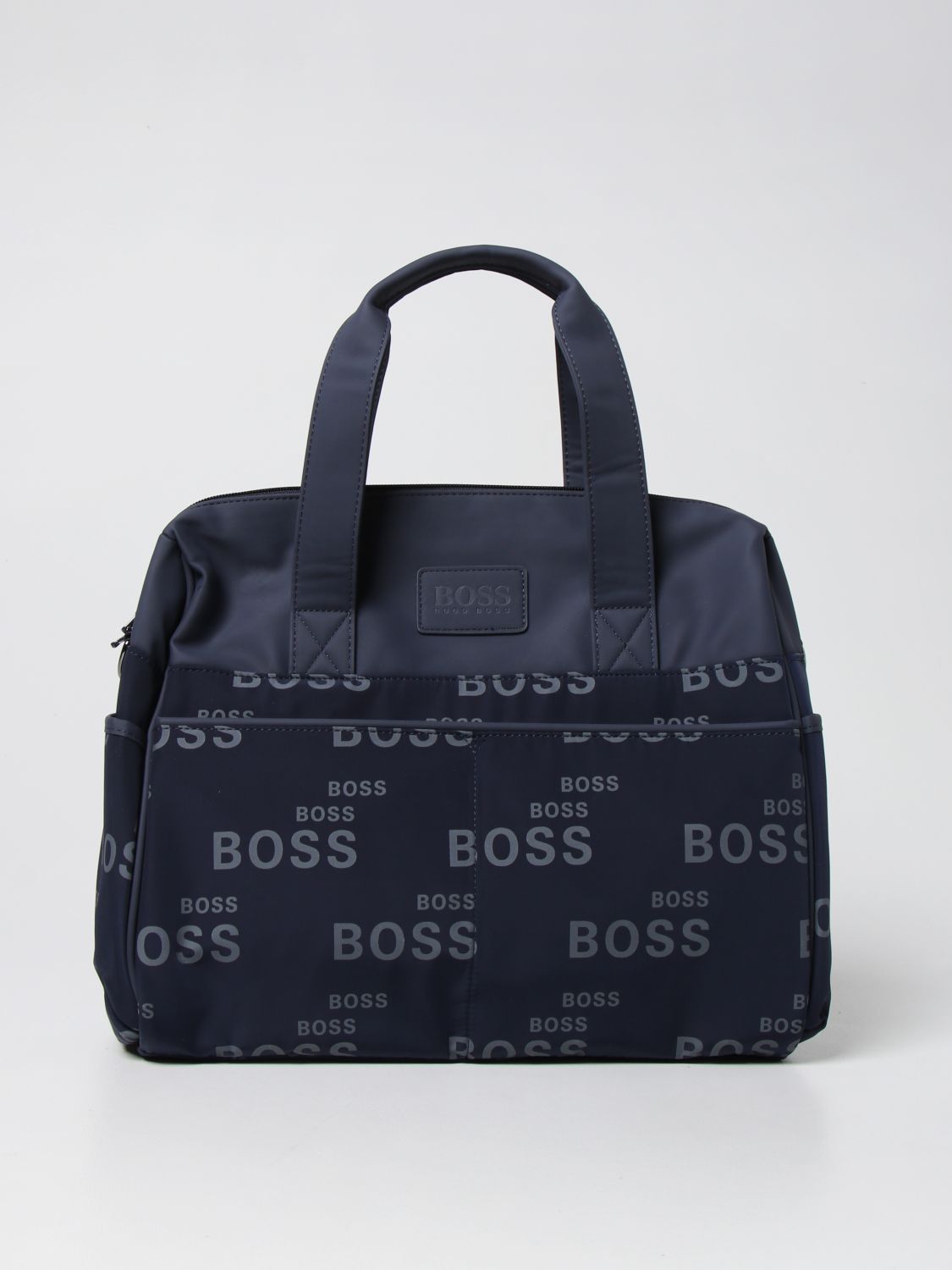 Hugo Boss Diaper Bag In Synthetic Leather In Blue