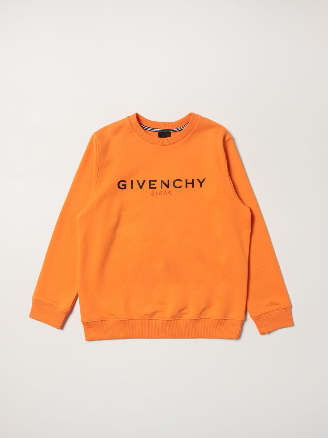 GIVENCHY: sweatshirt with logo - Orange | Givenchy sweater H25318 online on  