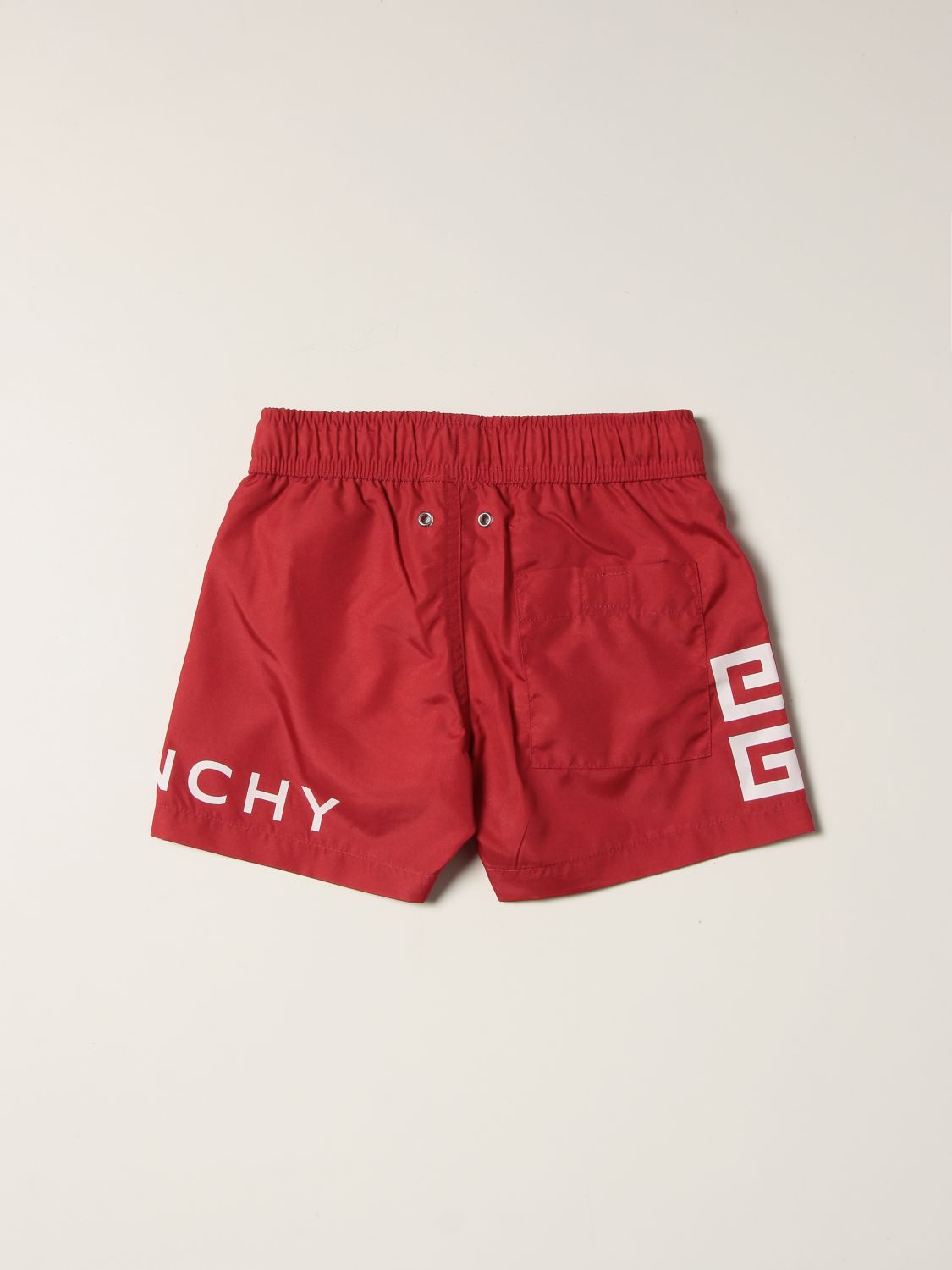Swimsuit Givenchy: Givenchy swim trunks with logo red 2