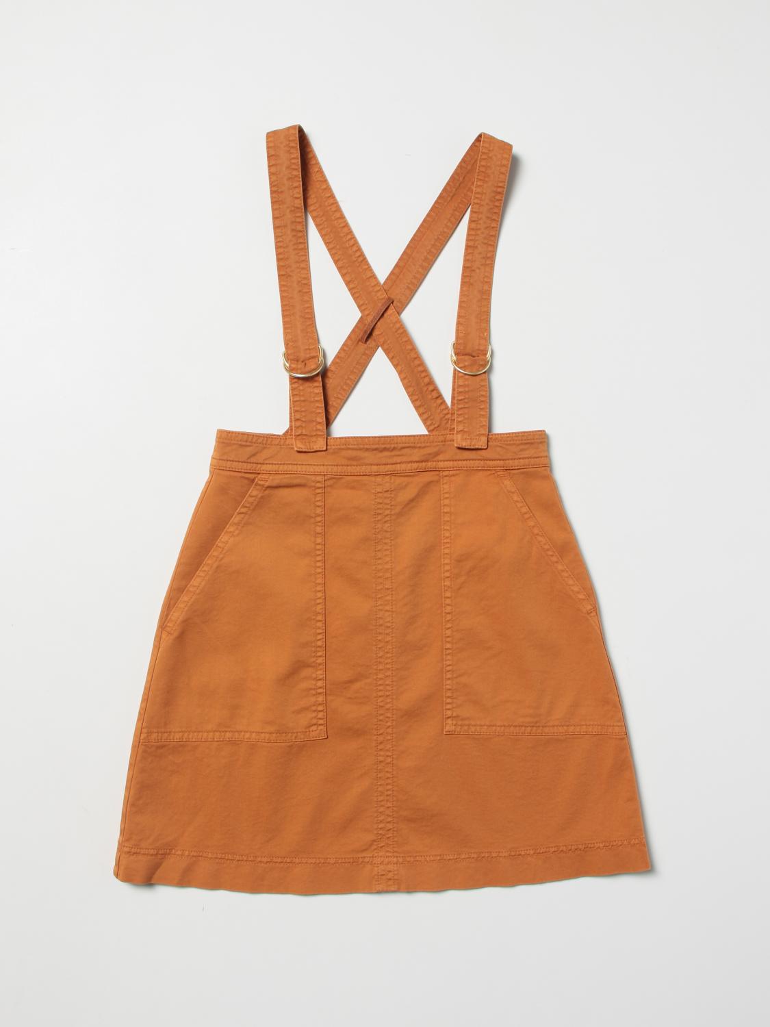 IL GUFO: Dress kids - Orange | Skirt Il 