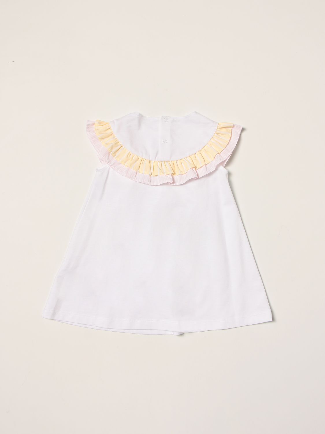 Romper Il Gufo: Il Gufo mini dress in cotton white 2