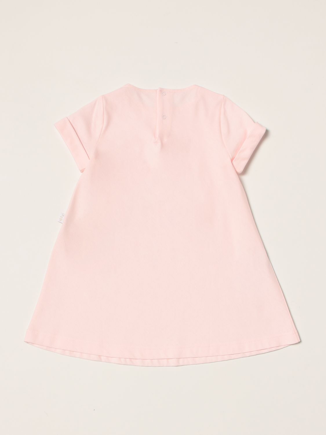 Romper Il Gufo: Il Gufo cotton dress with floral pattern pink 2