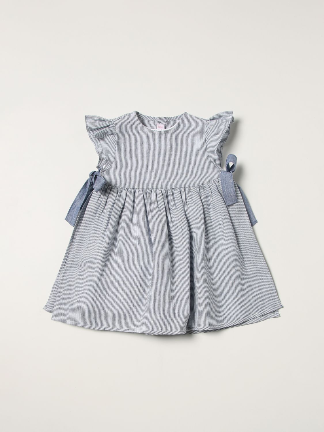 Romper Il Gufo: Il Gufo linen mini dress blue 1