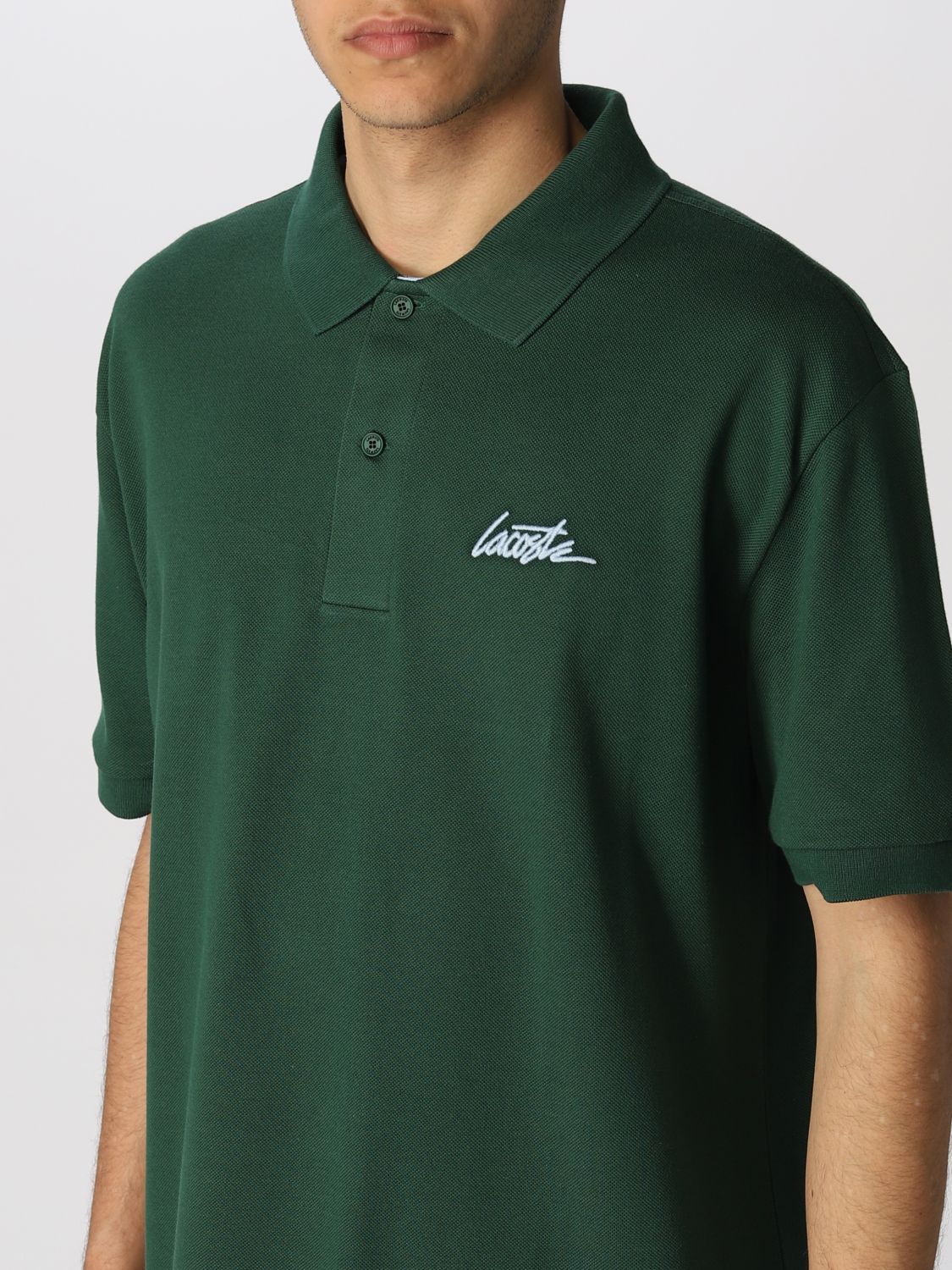 Polo shirt Lacoste L!Ve: Lacoste L!Ve polo shirt for men green 3