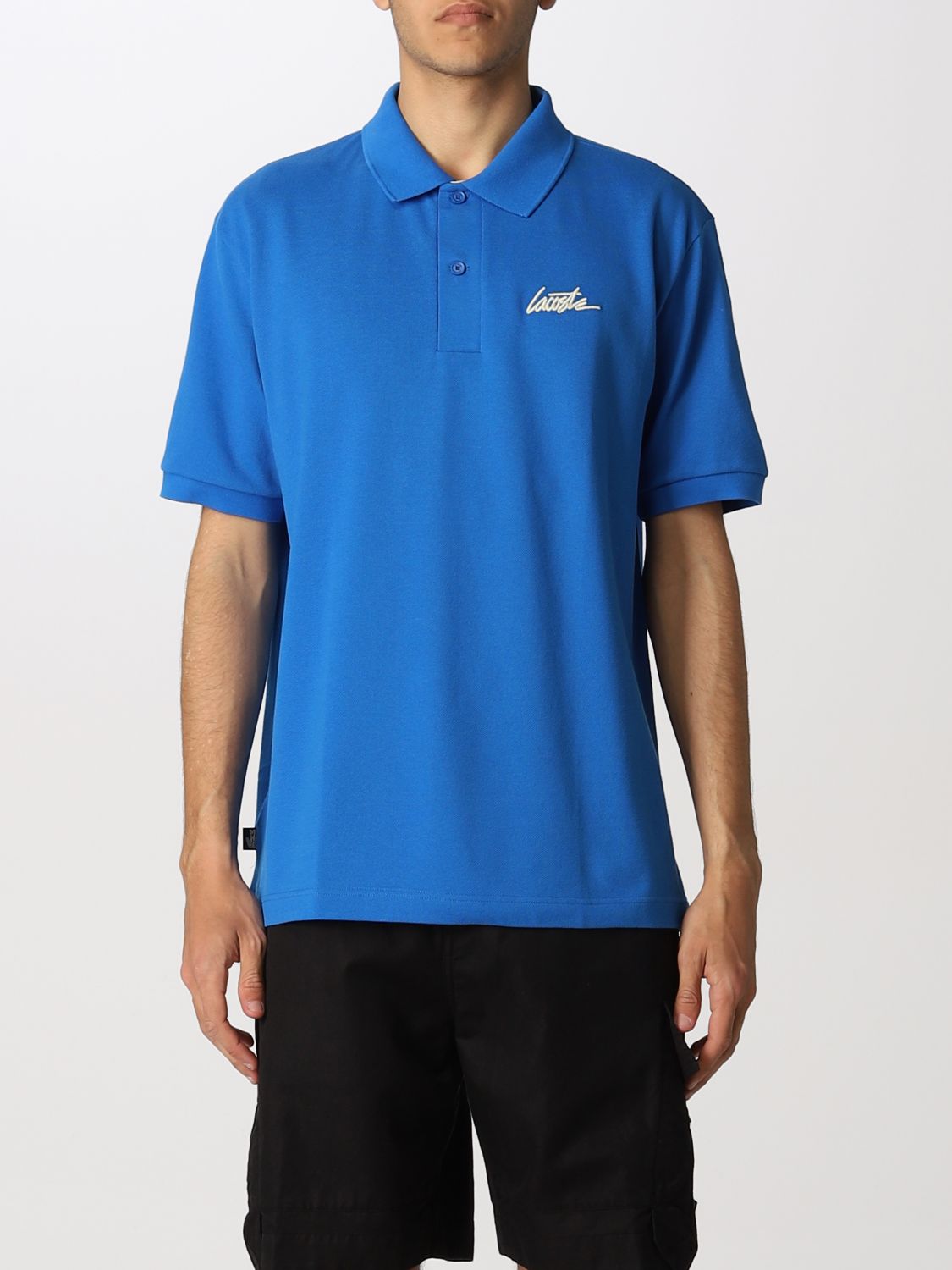 폴로 셔츠 라코스테 L!VE: 폴로 셔츠 남성 Lacoste L!ve 로열 블루 1