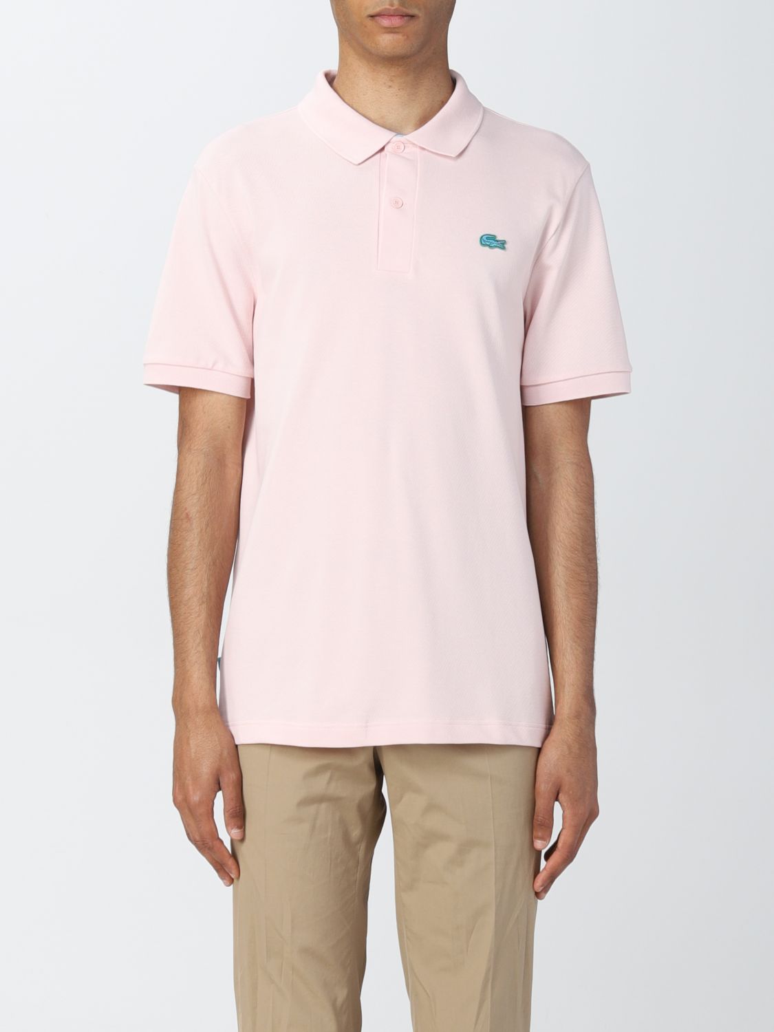 Polo shirt Lacoste L!Ve: Polo shirt men Lacoste L!ve pink 1