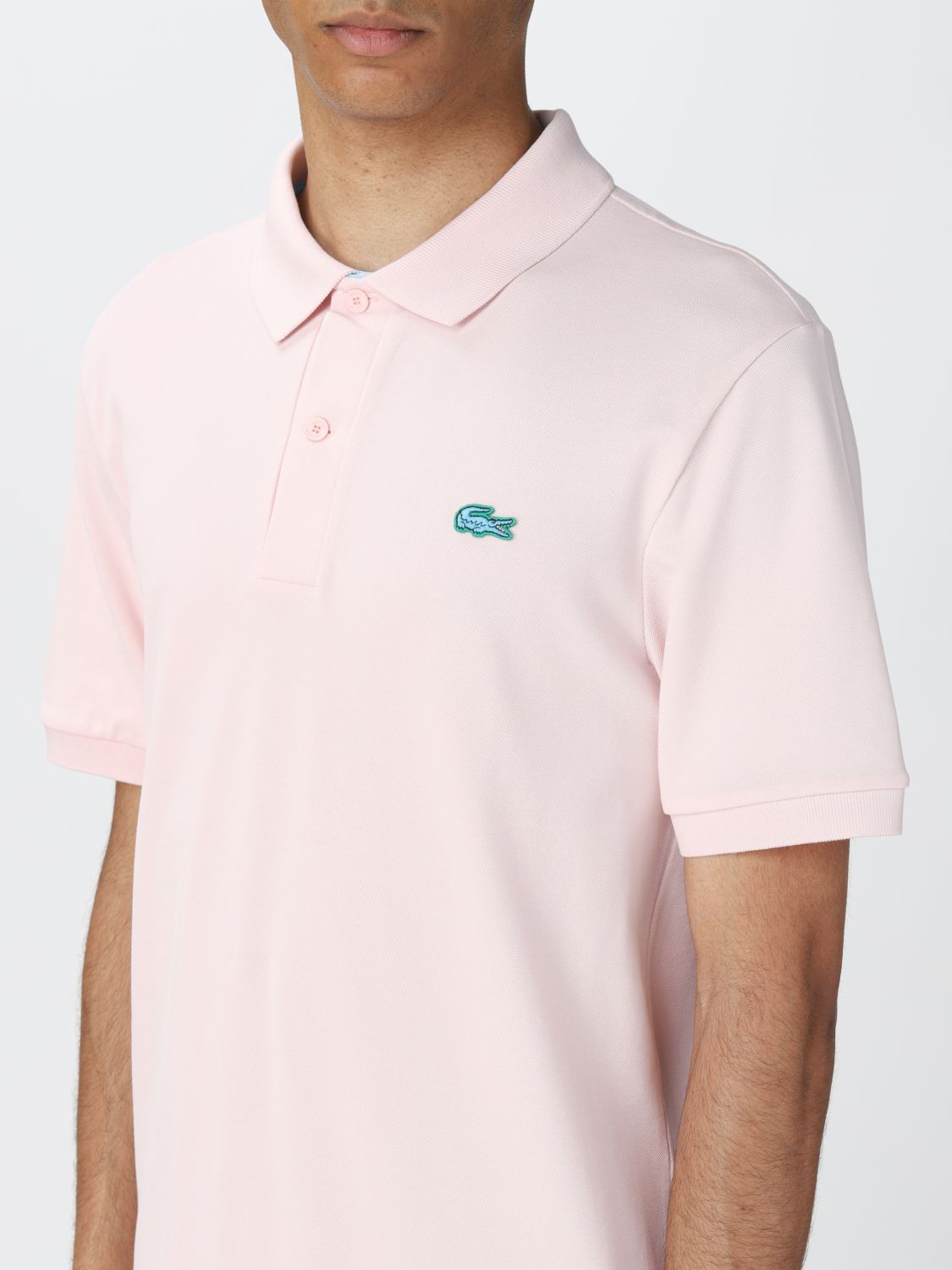 Polo shirt Lacoste L!Ve: Polo shirt men Lacoste L!ve pink 3