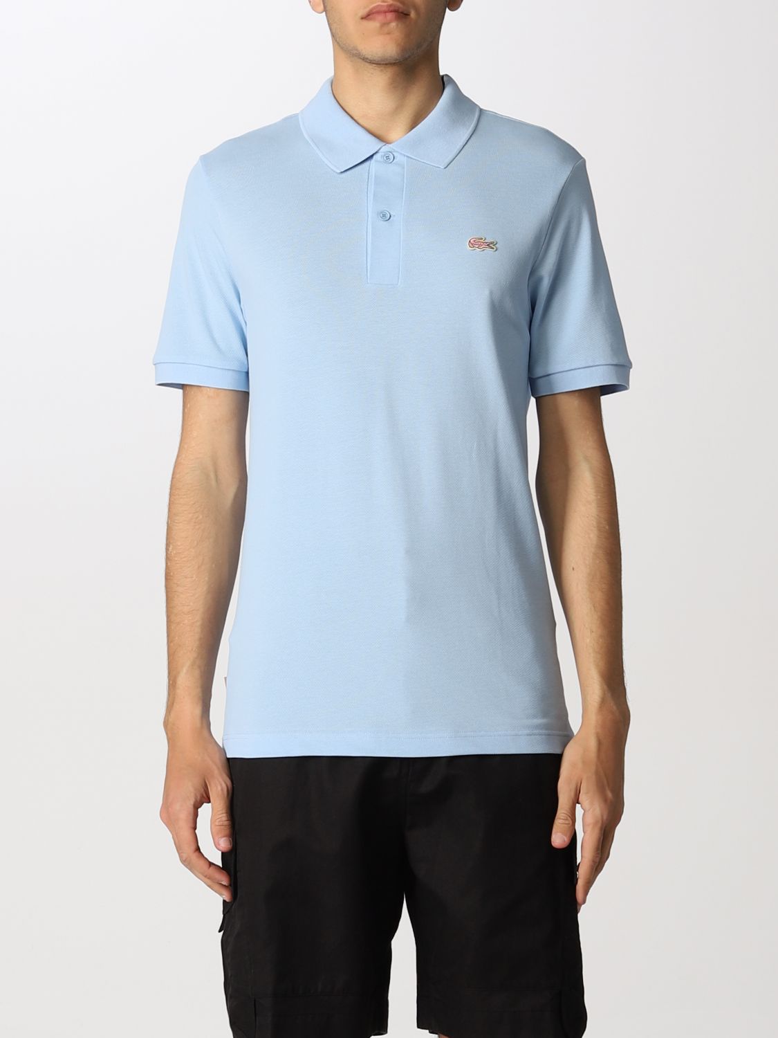 Polo shirt Lacoste L!Ve: Polo shirt men Lacoste L!ve gnawed blue 1