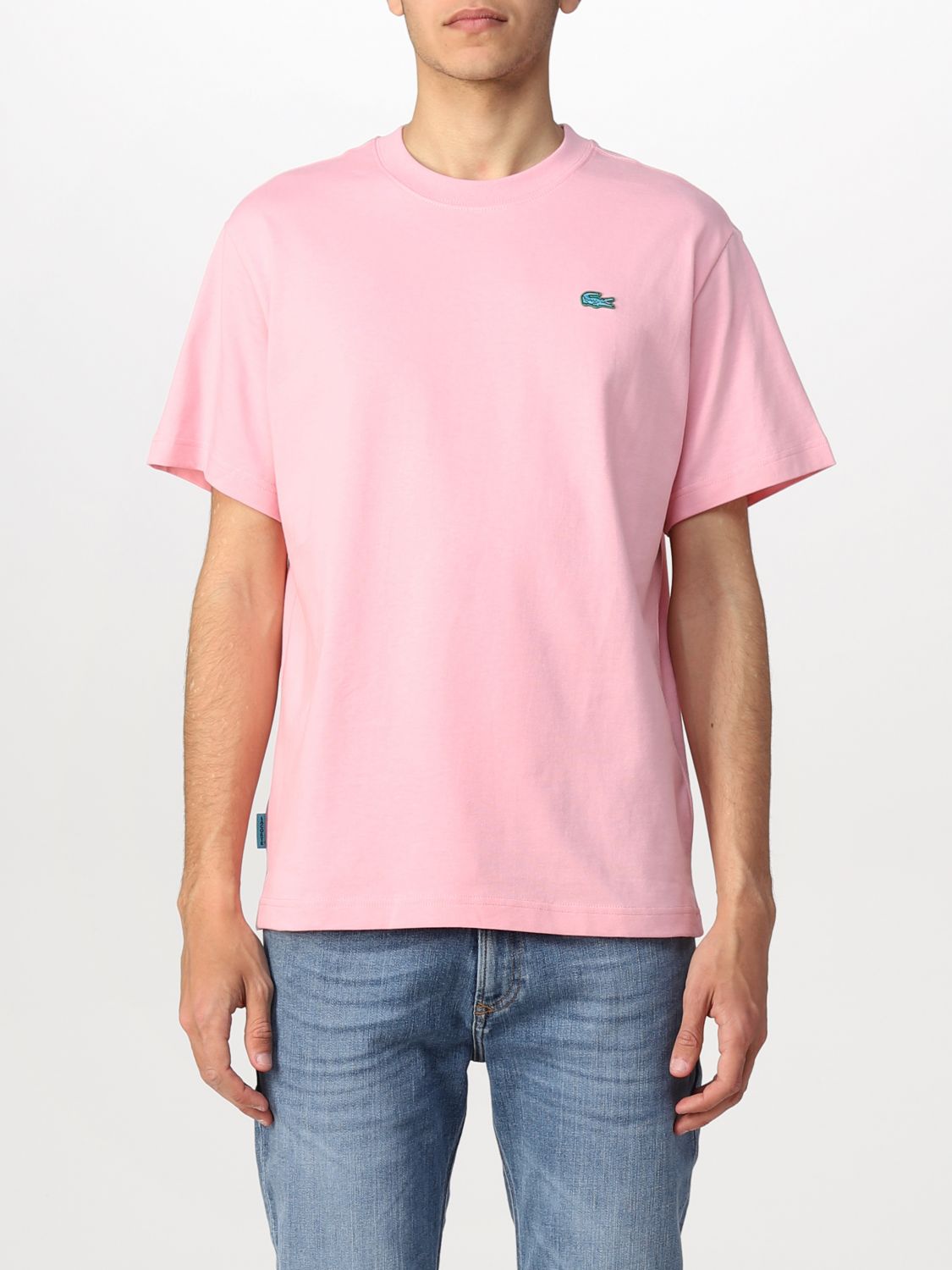 티셔츠 라코스테 L!VE: 티셔츠 남성 Lacoste L!ve 핑크 1