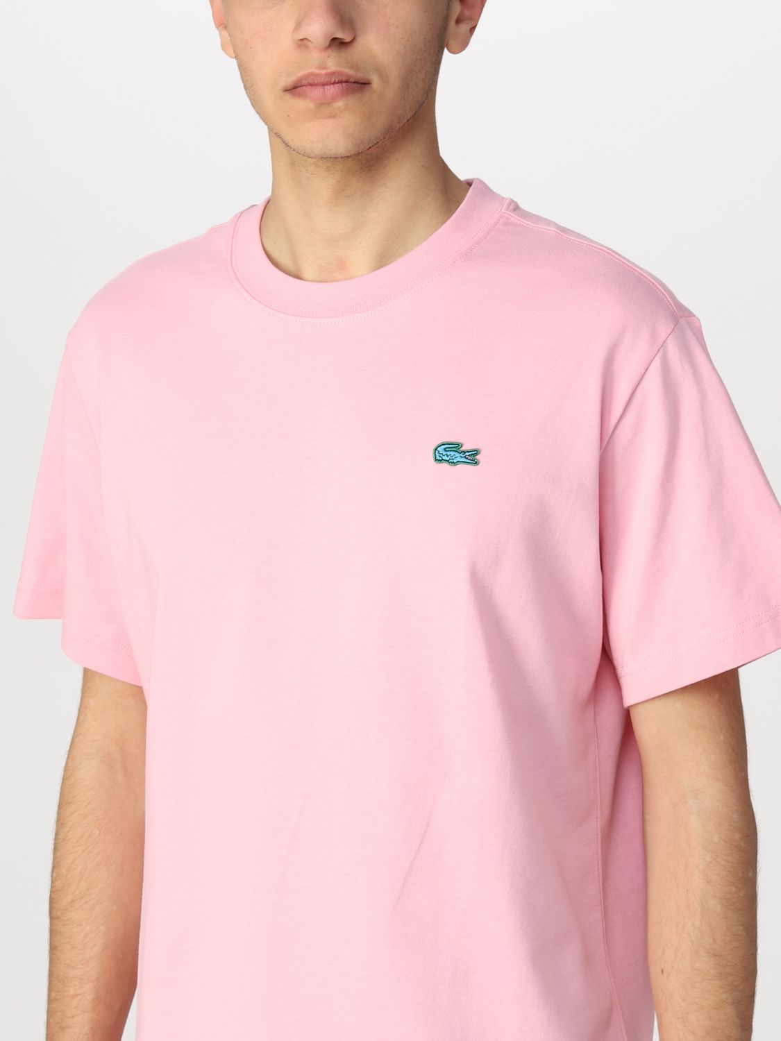 T-shirt Lacoste L!Ve: Lacoste L! Ve t-shirt in cotton with logo pink 3