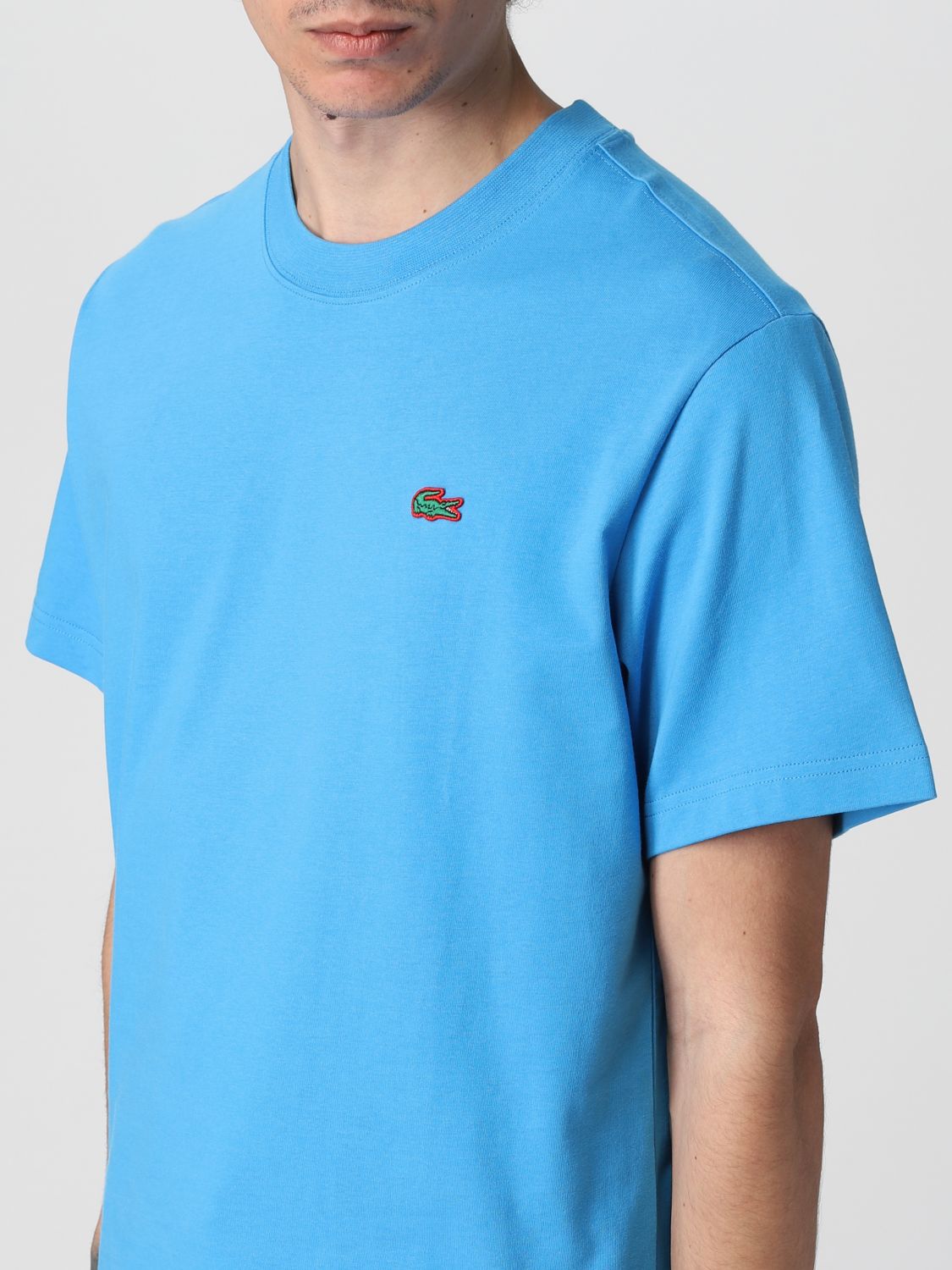 T-shirt Lacoste L!Ve: Lacoste L! Ve t-shirt in cotton with logo royal blue 3