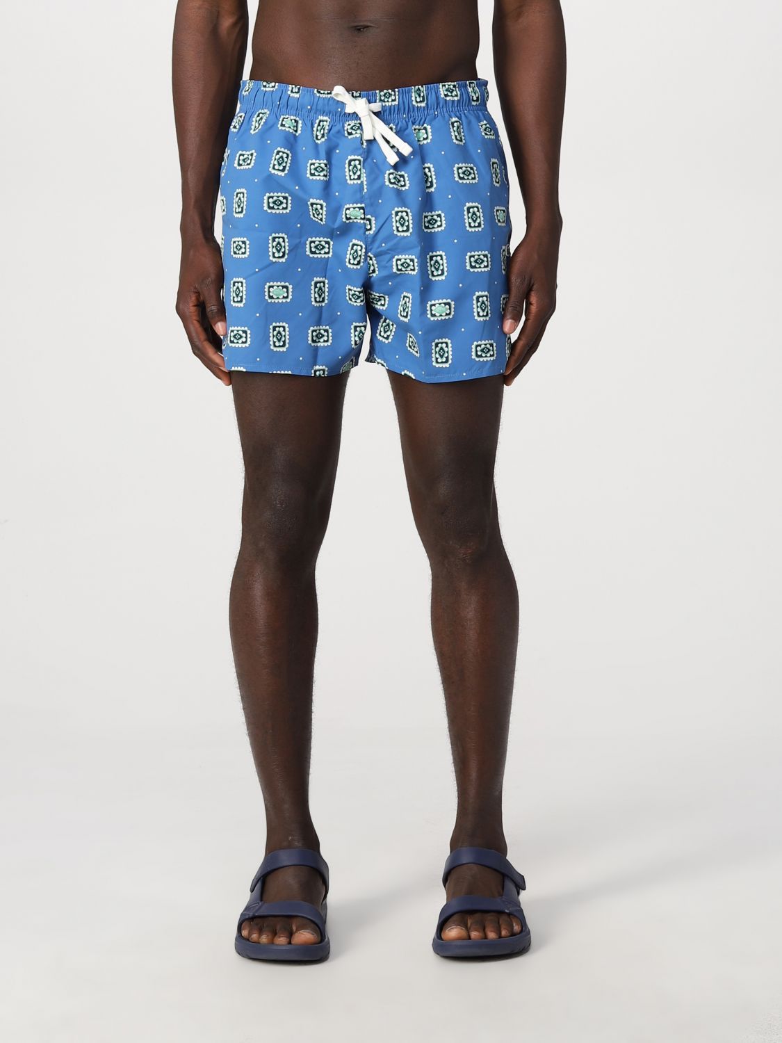 Lacoste Lve Lacoste L! Ve Swimsuit With Print In Blue | ModeSens