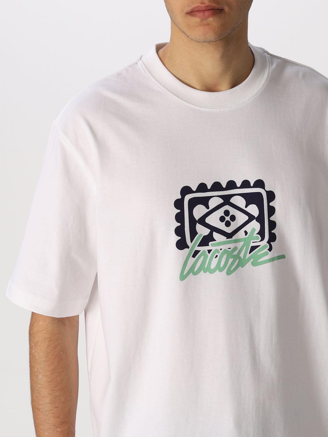 T-shirt Lacoste L!Ve: Lacoste L! Ve t-shirt in cotton with logo white 3