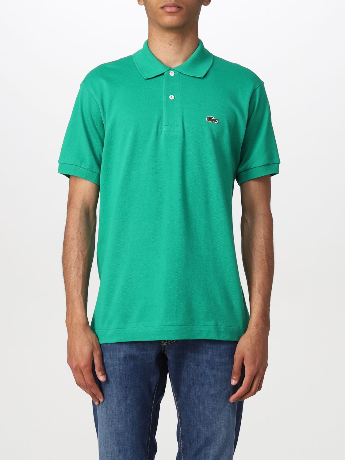Renaissance Likeur vloeiend LACOSTE: basic polo shirt with logo - Bottle Green | Lacoste polo shirt  L1212 online on GIGLIO.COM