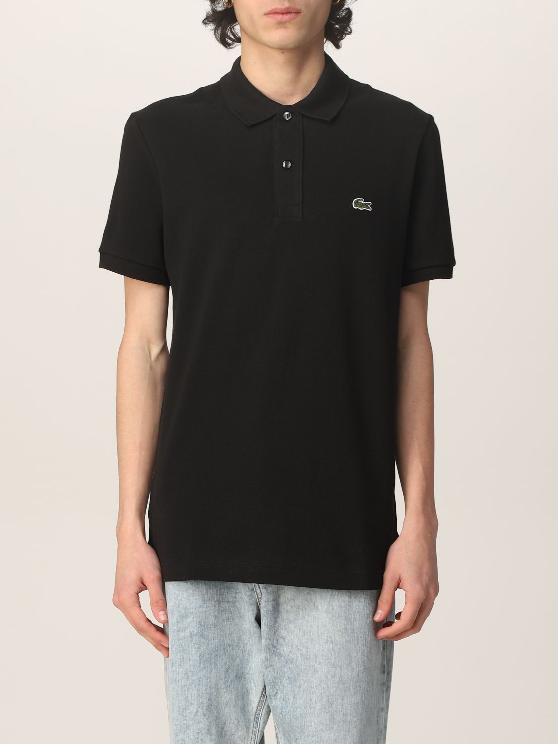 Lacoste Outlet: basic polo shirt with logo - Black | Lacoste polo shirt ...