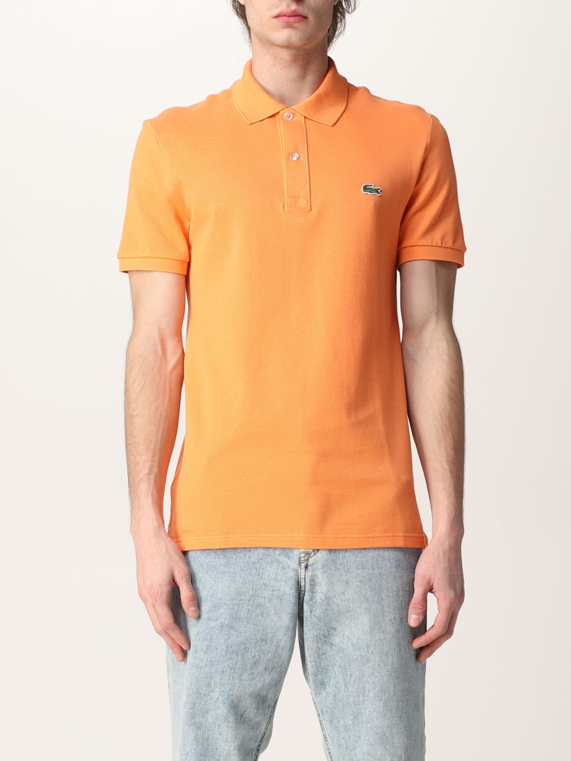 Lacoste Outlet: basic polo shirt with logo - Orange | shirt PH4012 on GIGLIO.COM