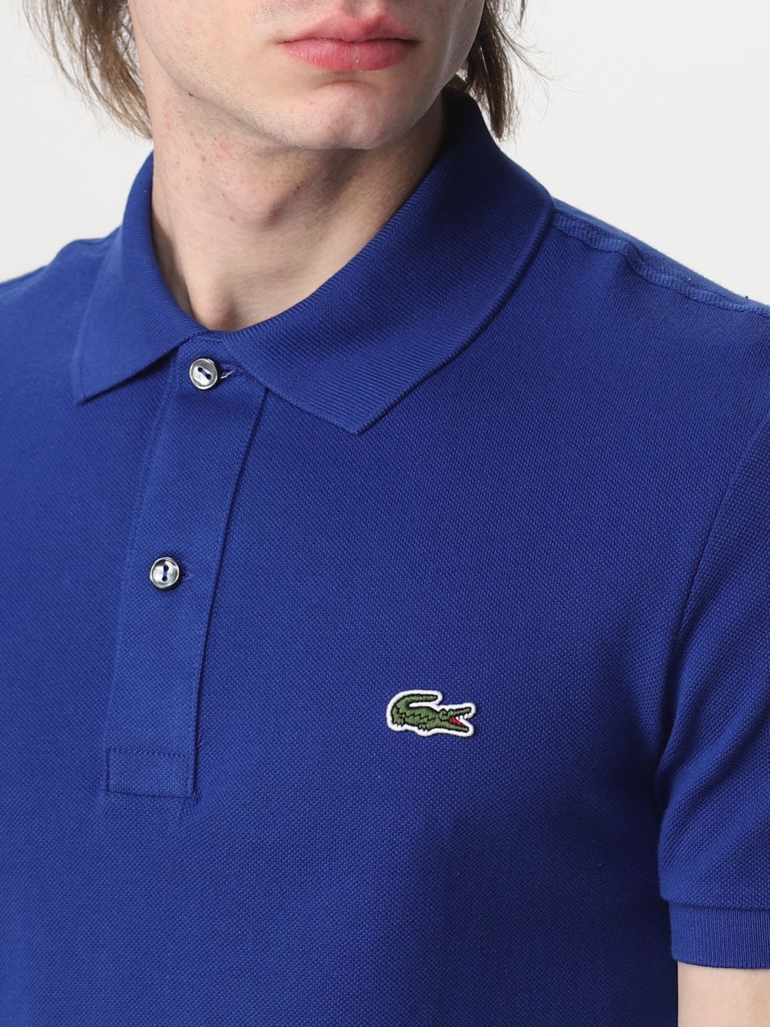 LACOSTE: basic polo shirt with logo - Blue | Lacoste polo shirt PH4012 ...