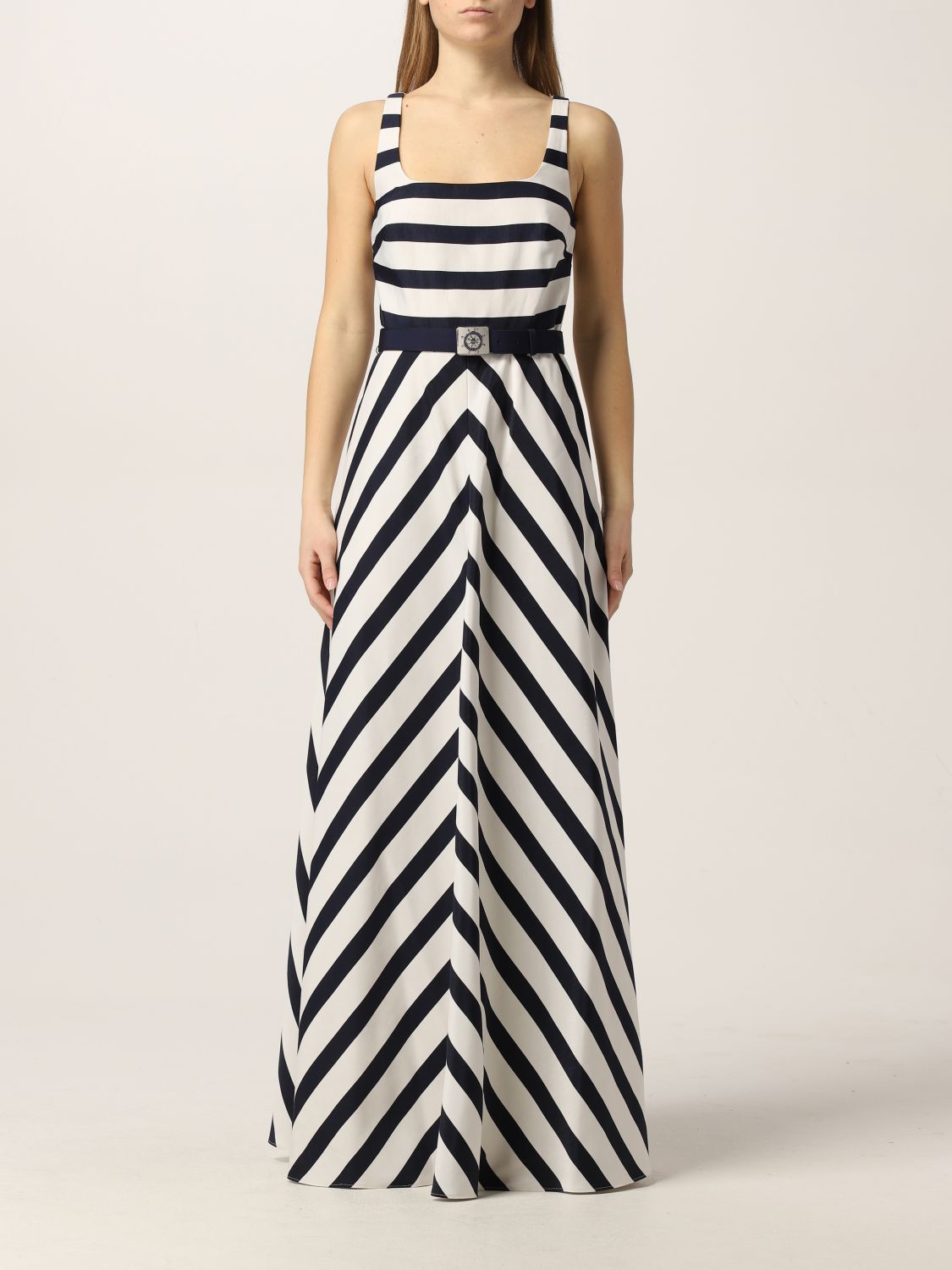 LAUREN RALPH LAUREN: Long striped dress ...