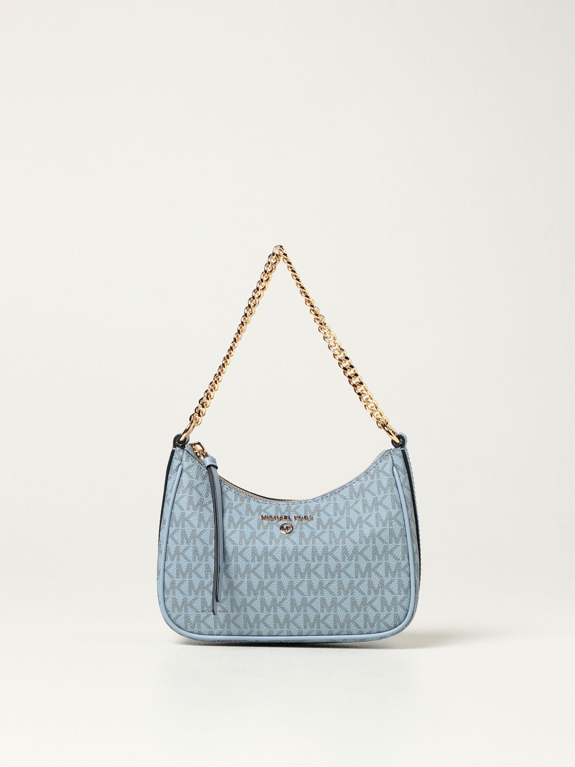 MICHAEL KORS: Michael Jet Set bag in grained leather - Gnawed Blue