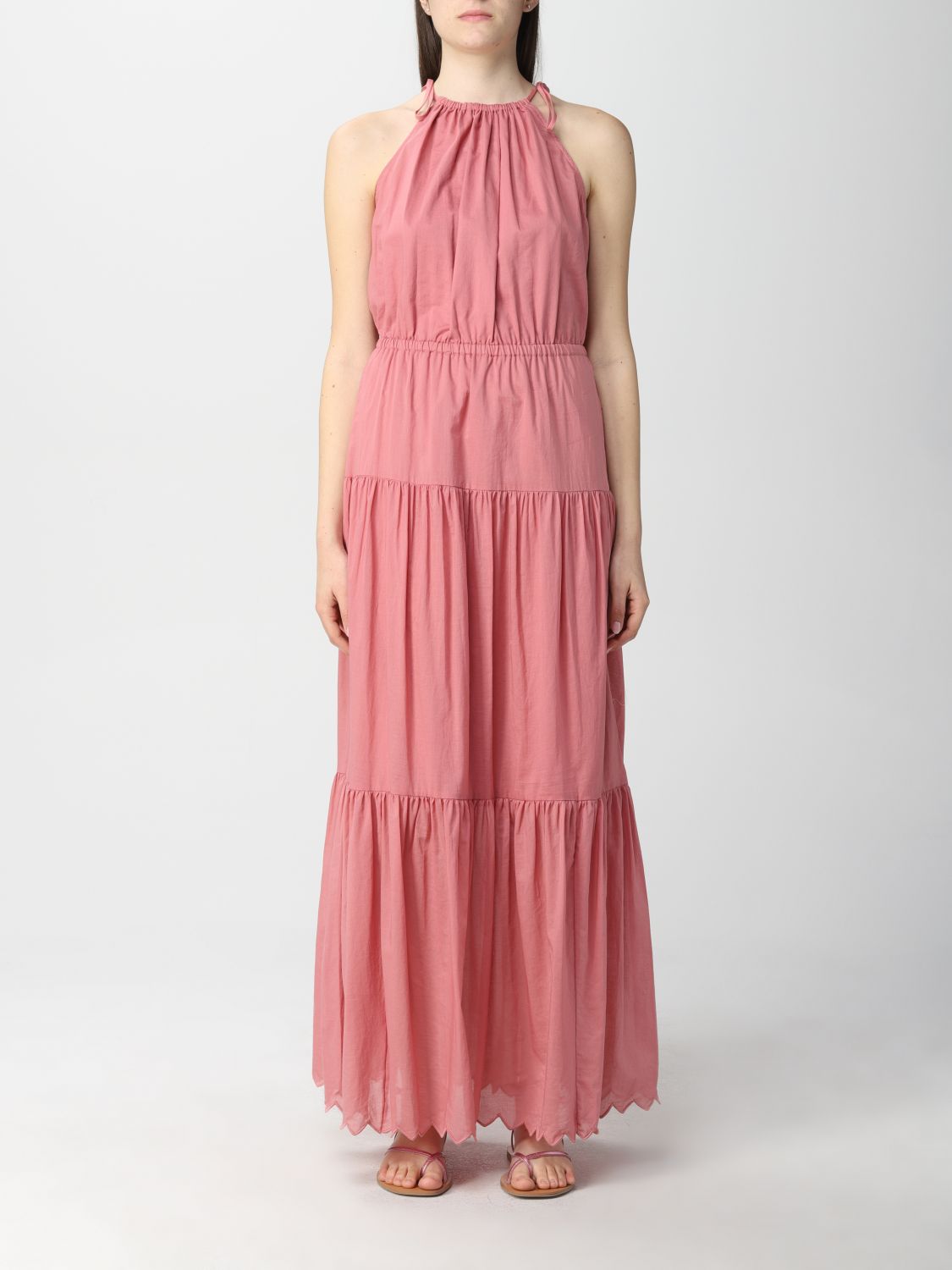 MICHAEL MICHAEL KORS Chainembellished pleated recycled crepe maxi dress   NETAPORTER