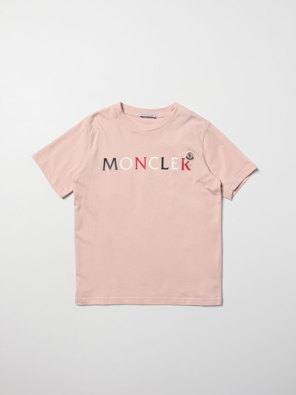 MONCLER：Tシャツ 男の子 - ピンク | GIGLIO.COMオンラインのMoncler Tシャツ 8C0003783907