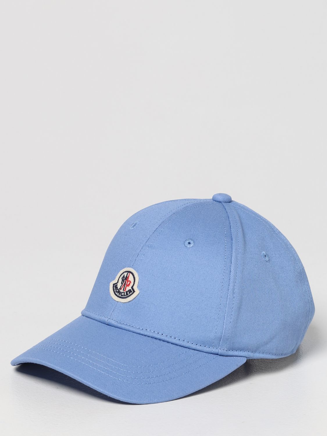 Moncler Baseball Cap In Cotton In Blue