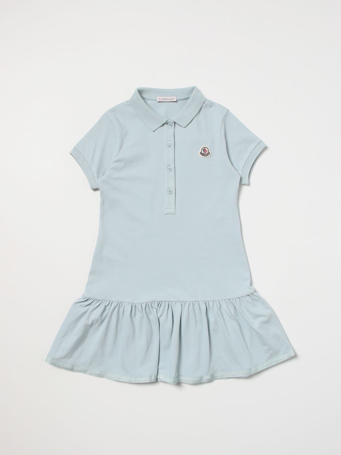 Dress Moncler: Moncler short sleeves dress sky blue 1
