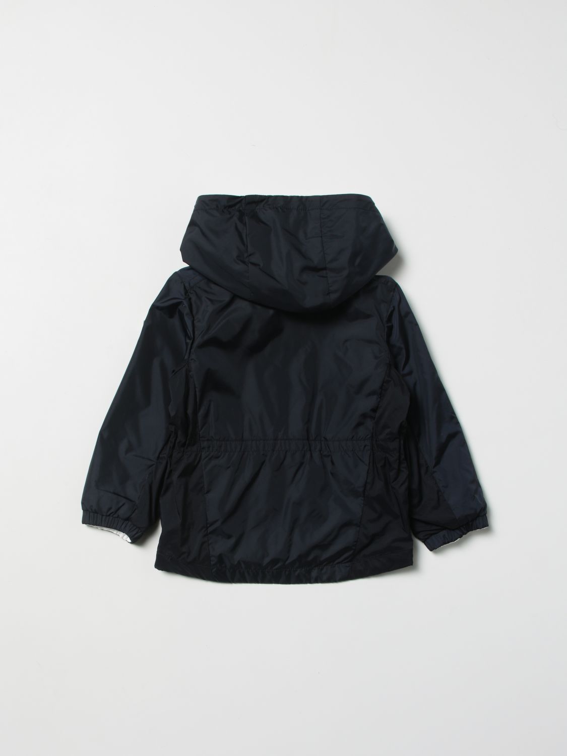 Jacket Moncler: Moncler Barratier nylon jacket with contrasting panels and hood blue 2