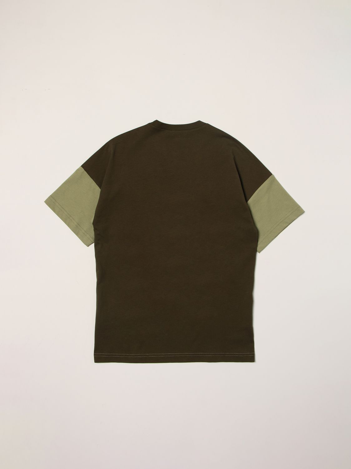 T-shirt N° 21: N ° 21 T-shirt in cotton and tricolor polyester with logo military 2