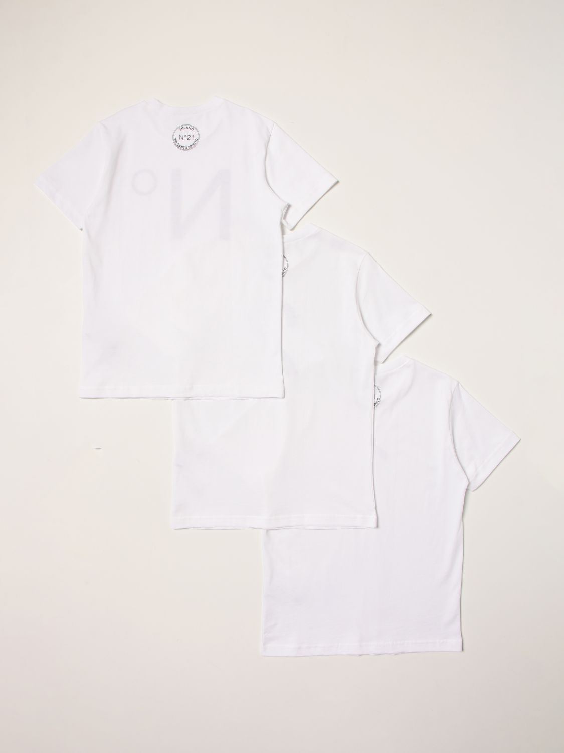 T-shirt N° 21: Set of 3 N ° 21 cotton t-shirts white 2