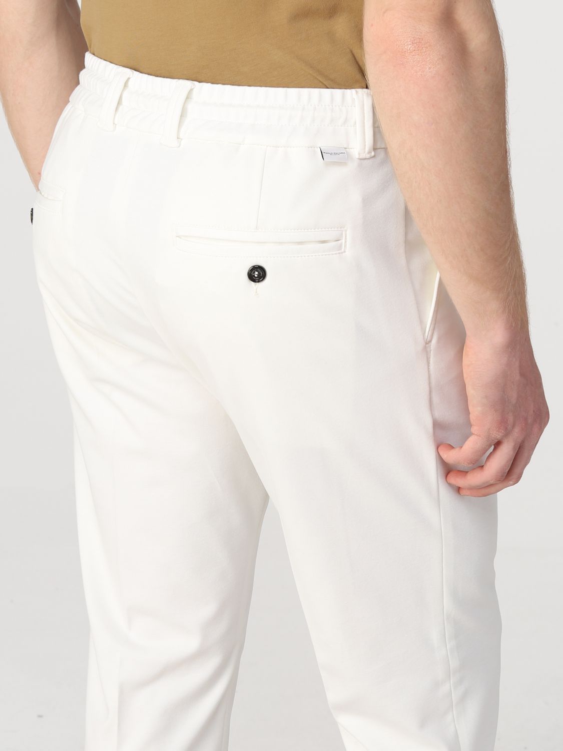PAOLO PECORA: pants for man - Yellow Cream | Paolo Pecora pants B0124808  online on GIGLIO.COM