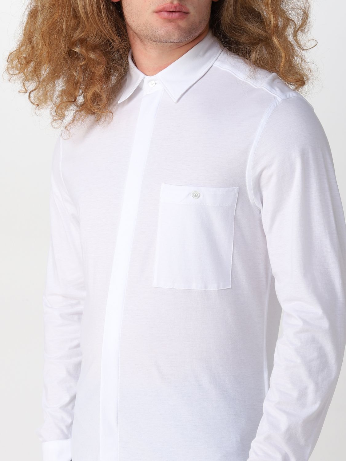CHEMISE POPELINE BLANC Paolo Pecora pour homme en coloris Blanc Homme Vêtements Chemises Chemises casual et boutonnées 